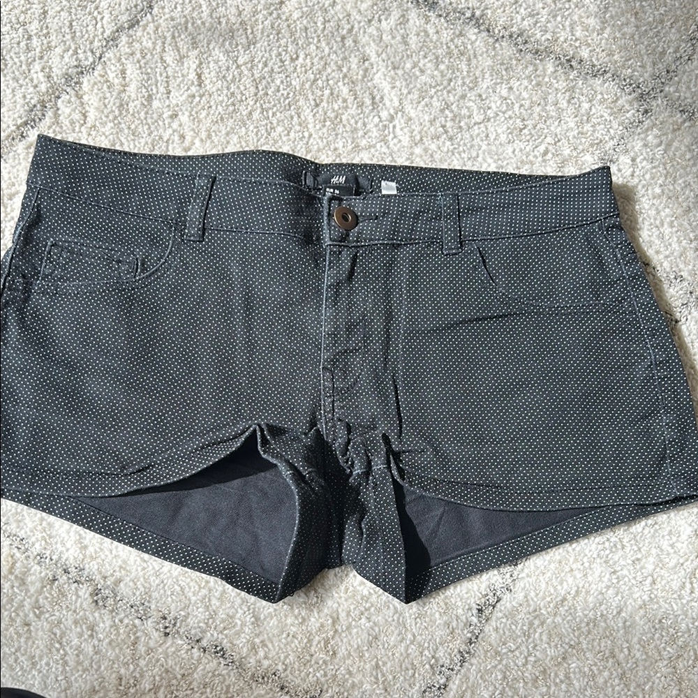 H&M Black Jean Shorts Casual Denim Style